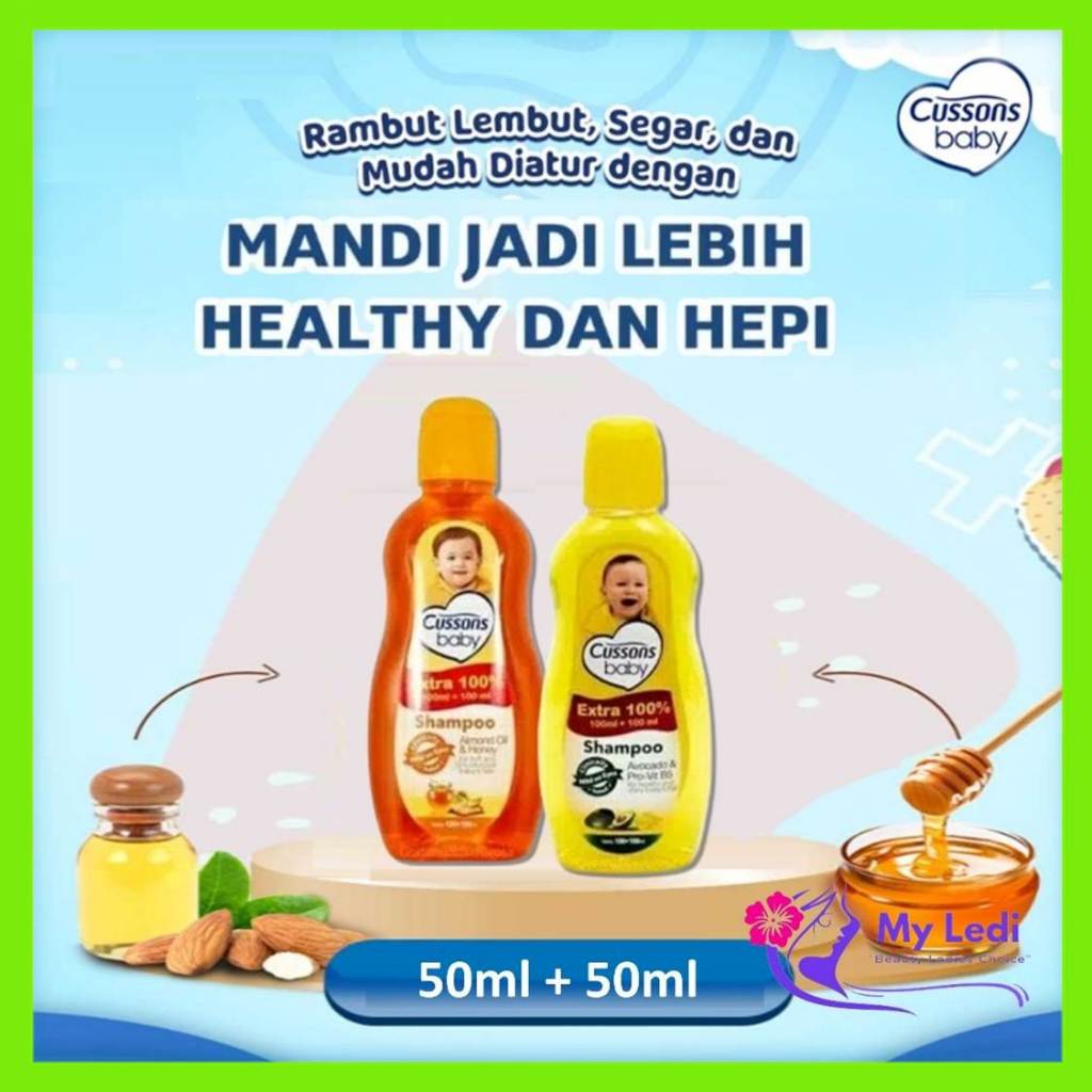 Cussons Baby Shampoo 50Ml+50ml Extrafill - Cusson Sampo Bayi - Shampo Perawatan Bayi - MyLedi