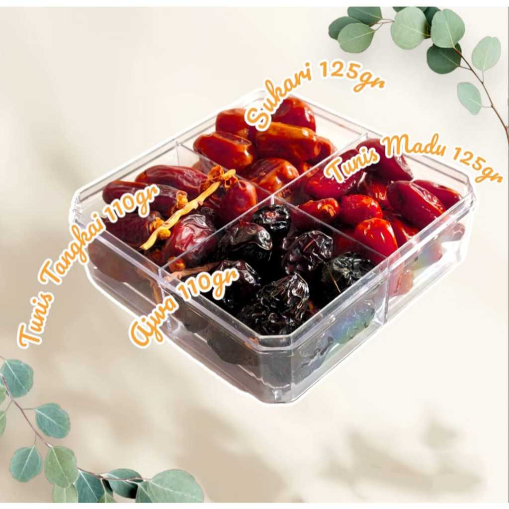 

Paket Hampers/oleh-oleh haji/umroh Al-bait Gift A | toples sekat 4 | Kurma