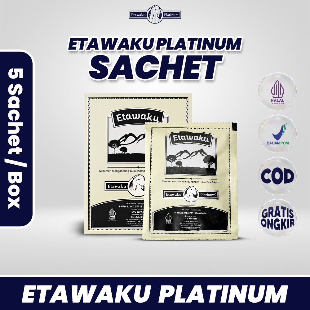 

Etawaku Platinum Saceht 1 Box 200 Gram isi 5 pcs BPOM dan Halal MUI