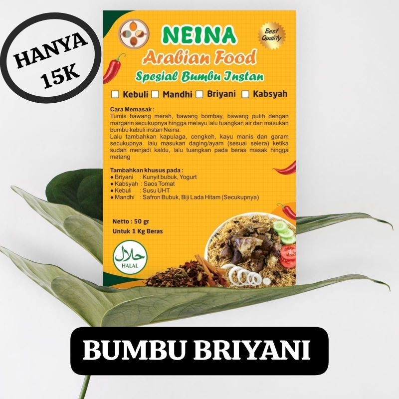 

neina bumbu BRIYANI instant