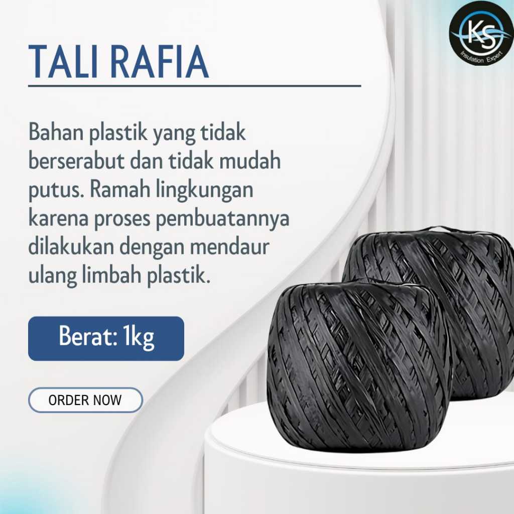 

Tali Rafia | 1000gr | Tali Rafia Hitam | Tali Pengikat | Kuat | Tahan Lama