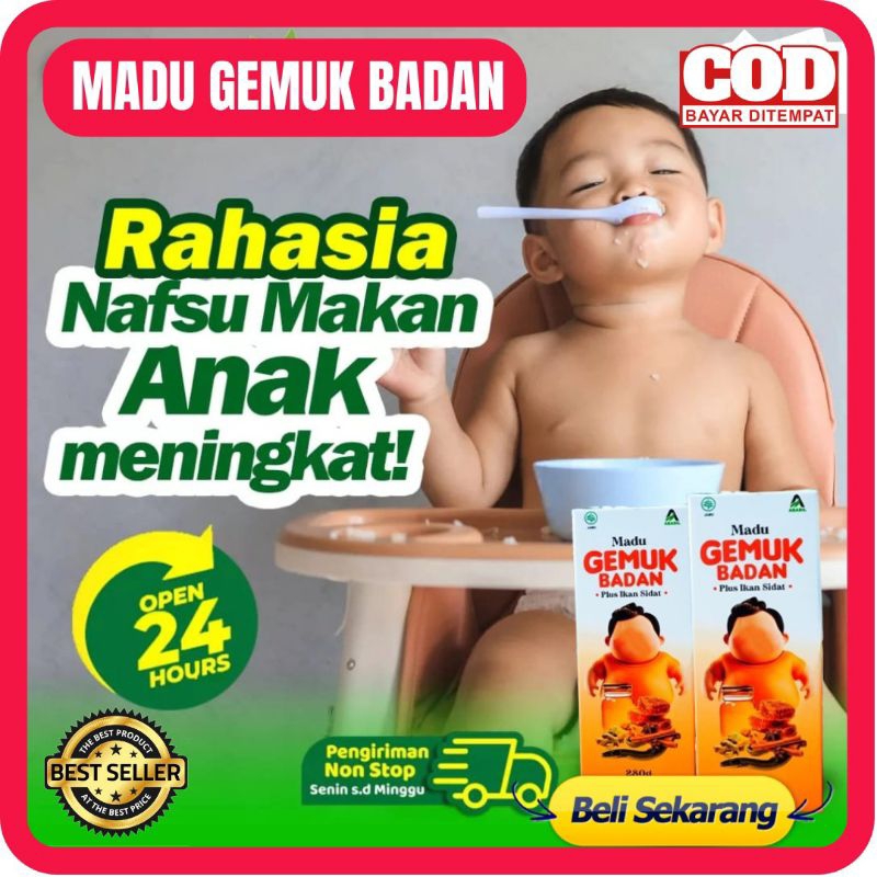 MADU GEMUK BADAN ABABIL 280 GR - MADU GEMUKIN BADAN PLUS IKAN SIDAT MADU PENAMBAH BERAT BADAN ABABIL