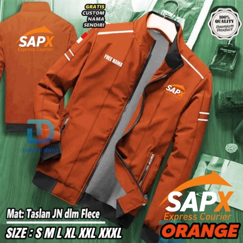 JAKET SAP X EXPRESS FREE NAMA KURIR JAGONYA COD CUSTOM SABLON WATERPROOF