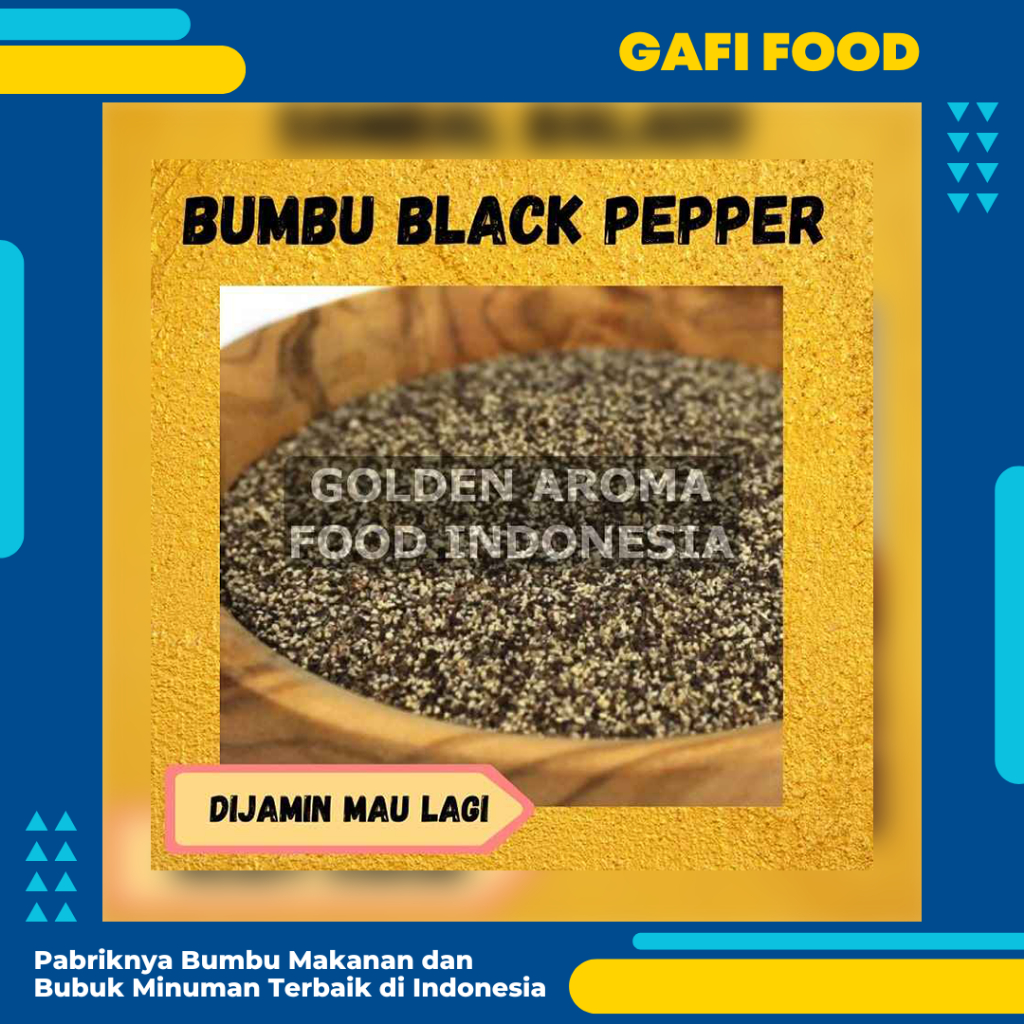 

BUMBU TABUR BLACK PEPPER SEASONING 1 KG FOOD GRADE Bubuk Tabur Rasa Black Pepper 1kg Enak Murah