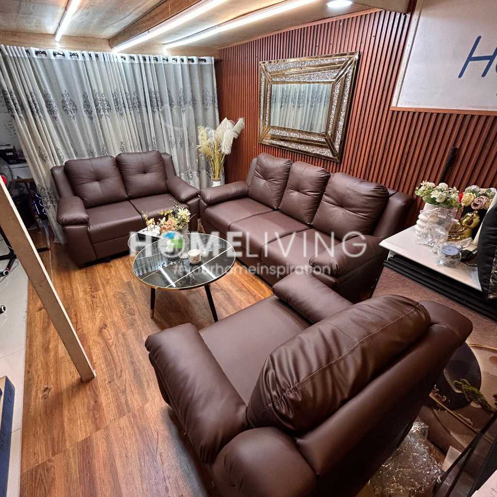 HOMELIVING - Set  + meja - Sofa Minimalis - Sofa 321 - Sofa Kulit