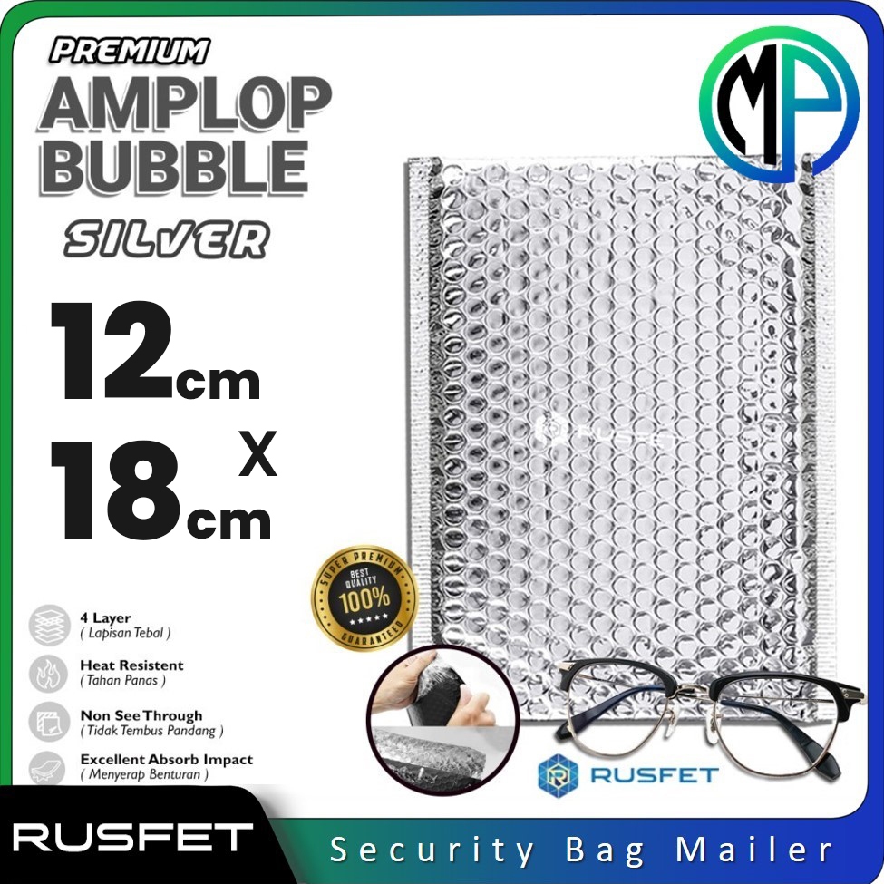 

Amplop Bubble Mailer Bubble 12cm x 18cm Silver Glossy Packing Murah Ukuran Harga Satuan