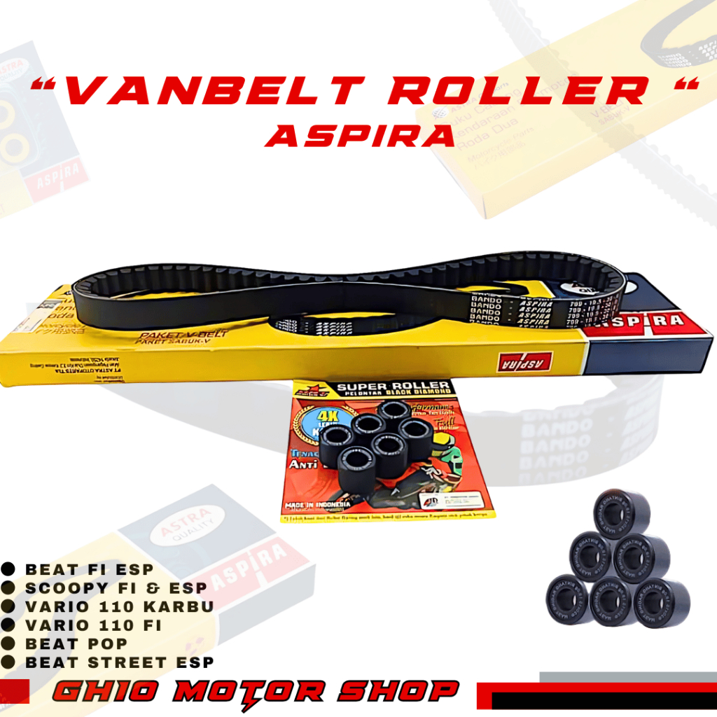 Roller BRT & Vanbelt Aspira Beat Fi Esp Scoopy Fi Esp Beat Pop Vario 110 fi Spacy Fi Beat Street esp