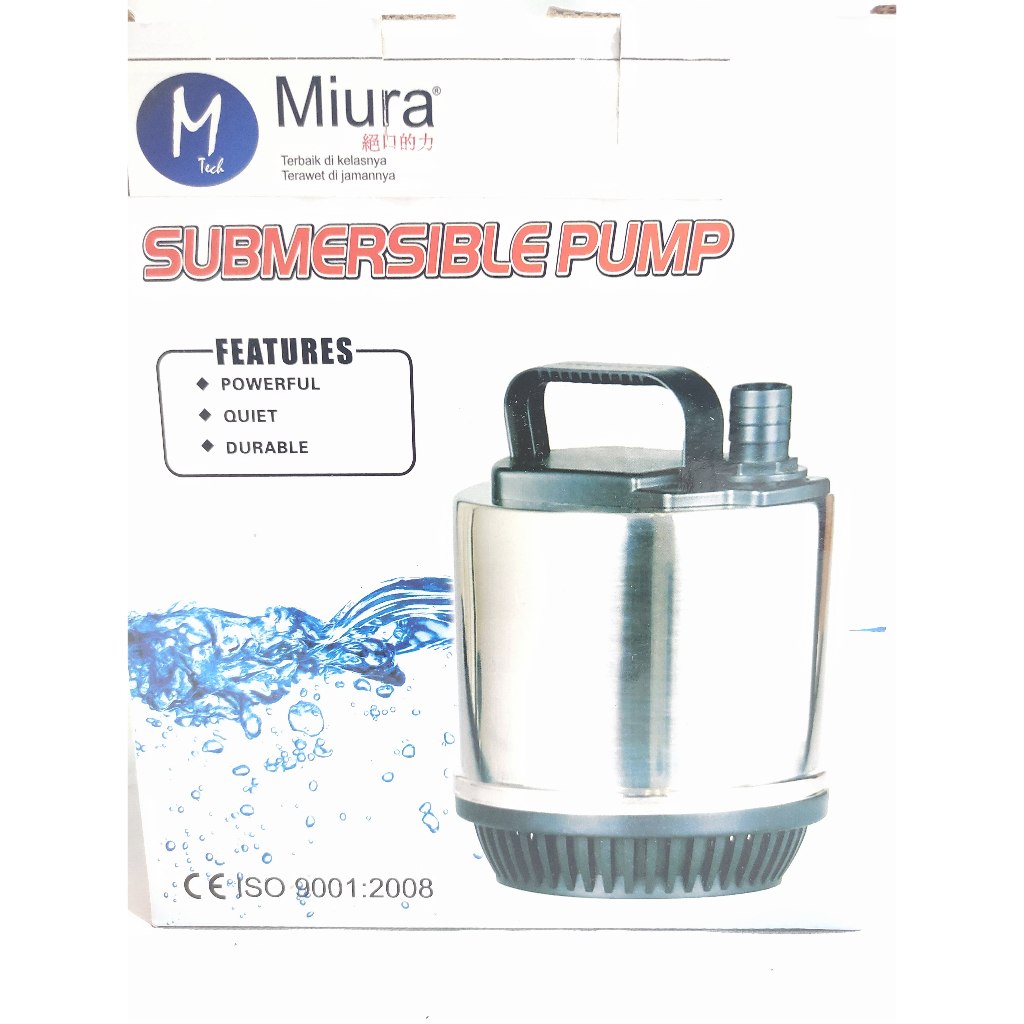Pompa Celup Kolam Air Mancur Miura AP 3200 Model Stainless 85 Watt Kabel 5 Meter