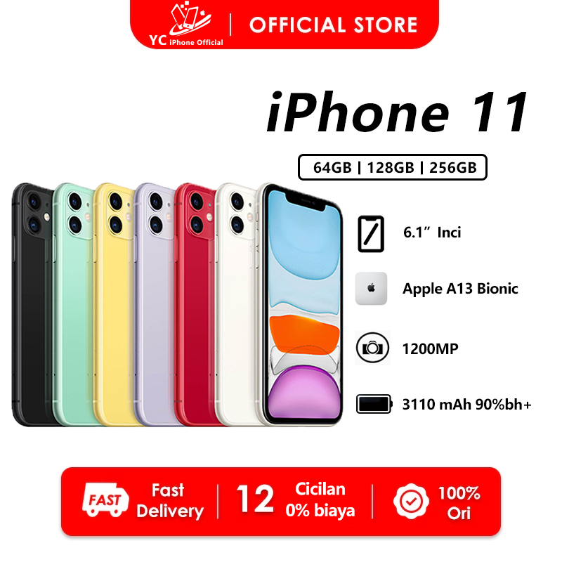 Apple iPhone 11 64GB / 128GB/256GB Ori 100% FULLSET MULUS SECOND - BERGARANSI TERPERCAYA/iphone 11 6