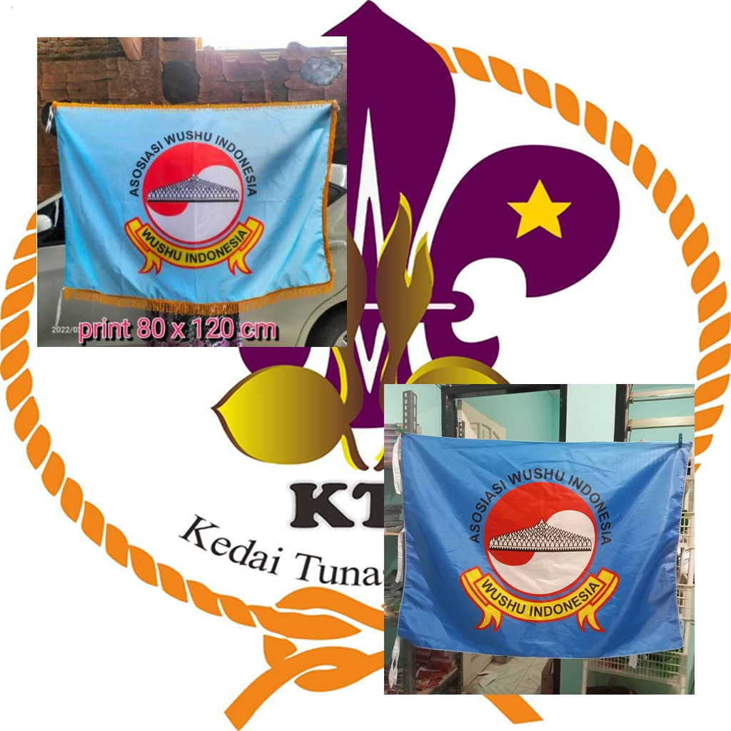 Bendera Asosiasi Wushu Indonesia Rumbai