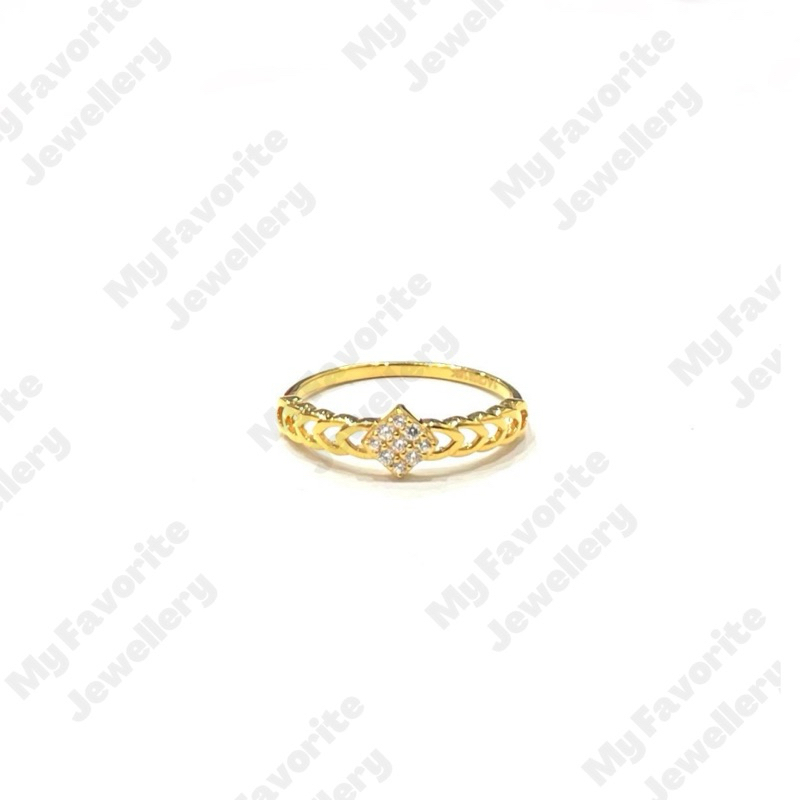 Cincin Ketupat AD Uk14 Cincin Emas Asli Kadar 700