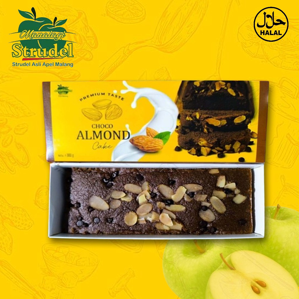 

Murah !! Choco Almond Cake by Manalagi Strudel / Oleh-oleh khas Malang