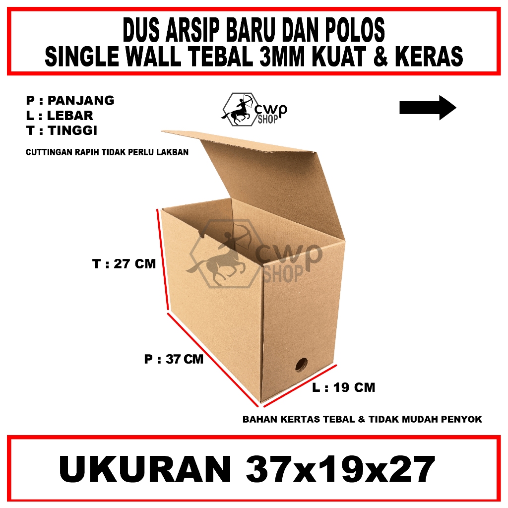 

Dus Arsip / Box File / Box Dokumen 37x19x27