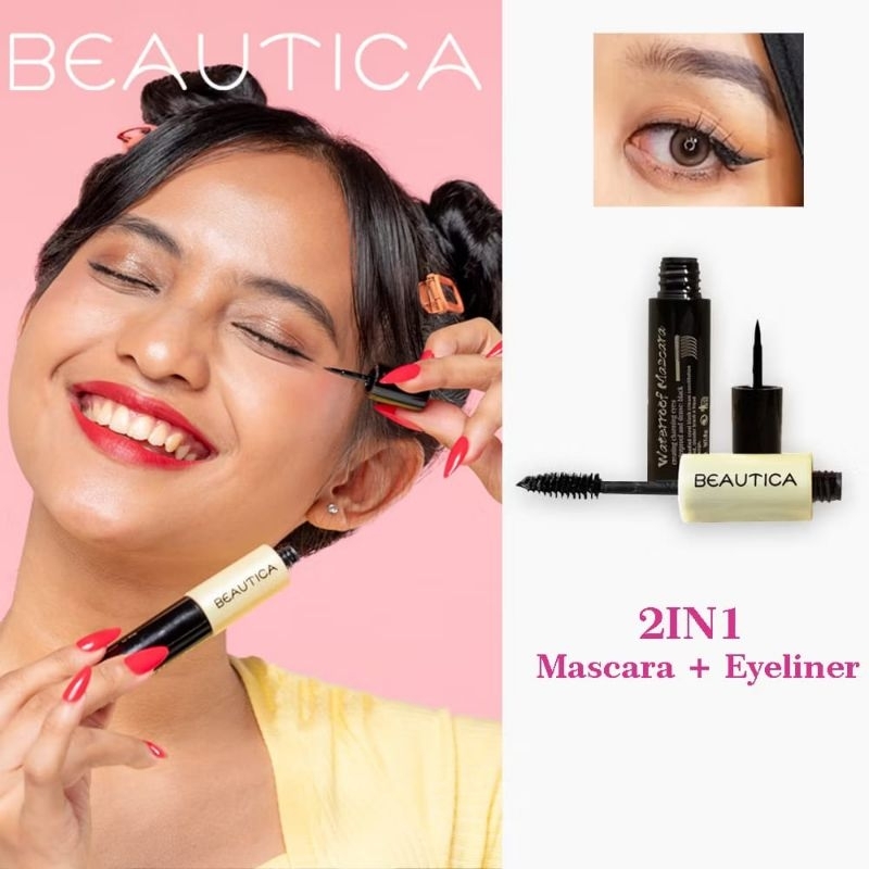 BEAUTICA MASCARA & EYELINER 2IN1/BEAUTICA 2IN1/BEAUTICA MASCARA EYELINER