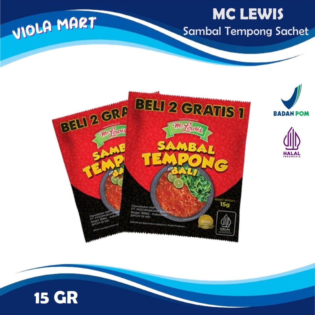 

MC LEWIS Sambal Tempong Sachet 15gr {Tersedia Harga Grosir}
