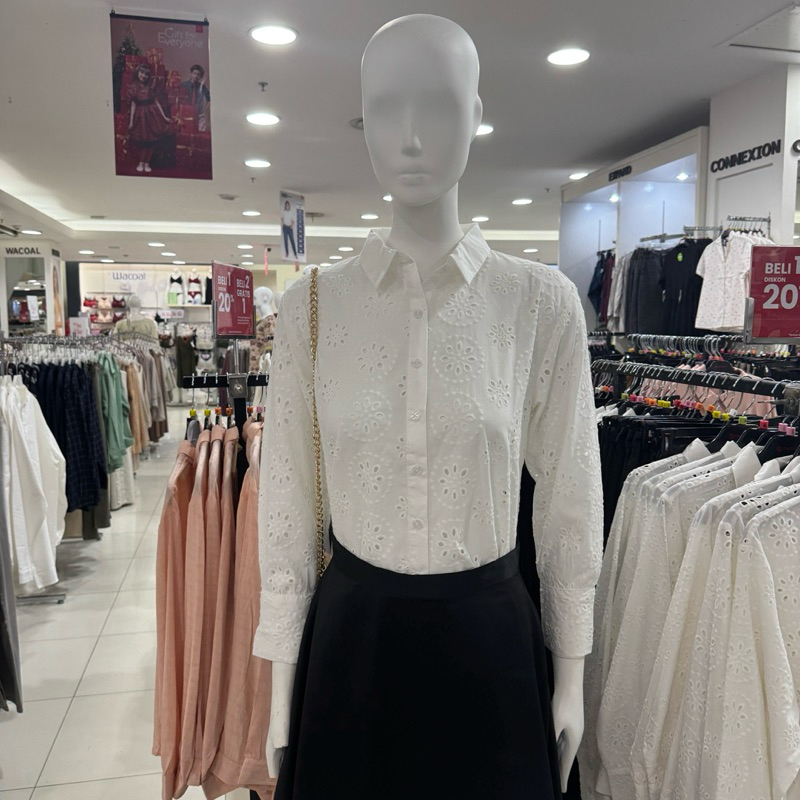 NEW Kemeja Blouse Putih Wanita CONNEXION (S-XXL)