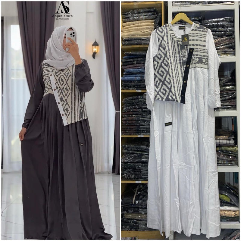 DRESS ORI BY ANJANI STORE/GAMIS ETNIK/GAMIS TWILL UNIQLO