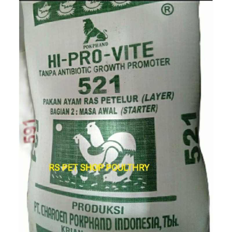 Pakan Ayam Petelur 521 Pur Ayam Petelur Hi Pro Vite 15 kg