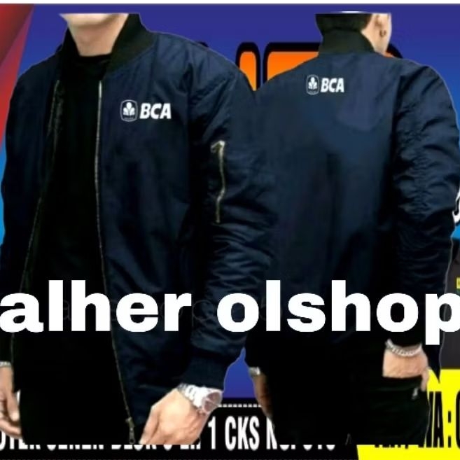 Jaket bordir Bank BCA jaket bank BCA jaket bomber bank BCA jaket seragam Bank BCA jaket kerja bank B