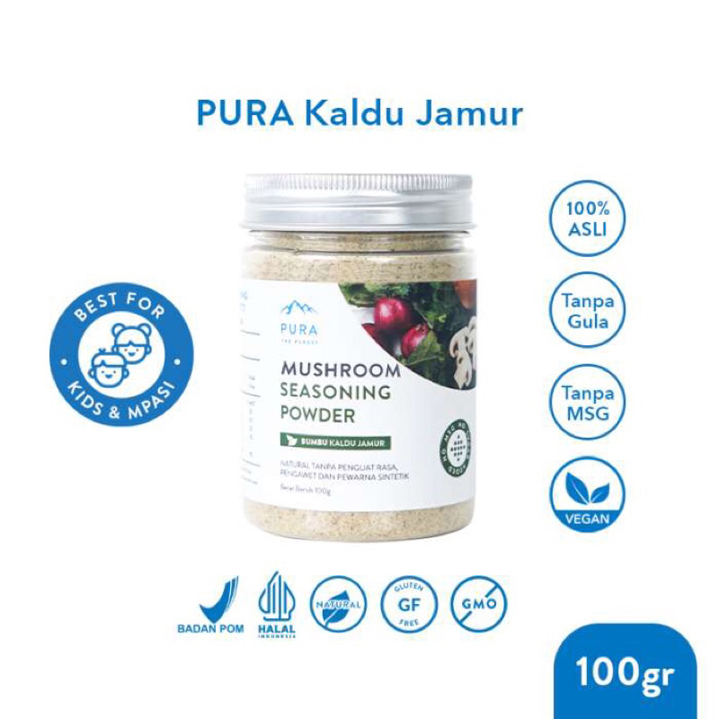 

PURA SEASONING KALDU JAMUR ASLI KALDU MPASI NON MSG TANPA GULA 100gr