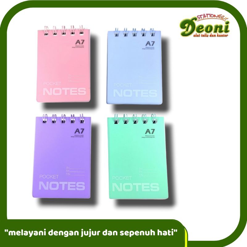 

Pocket Notes A7 Buku Spiral 2468