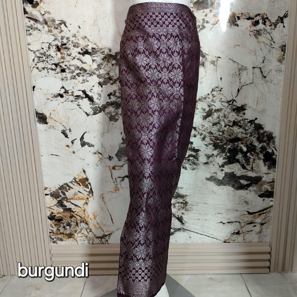 Rok songket padang - rok lilit -  bawahan baju kurung - rok siap pakai - kain tenun - rok motif bung