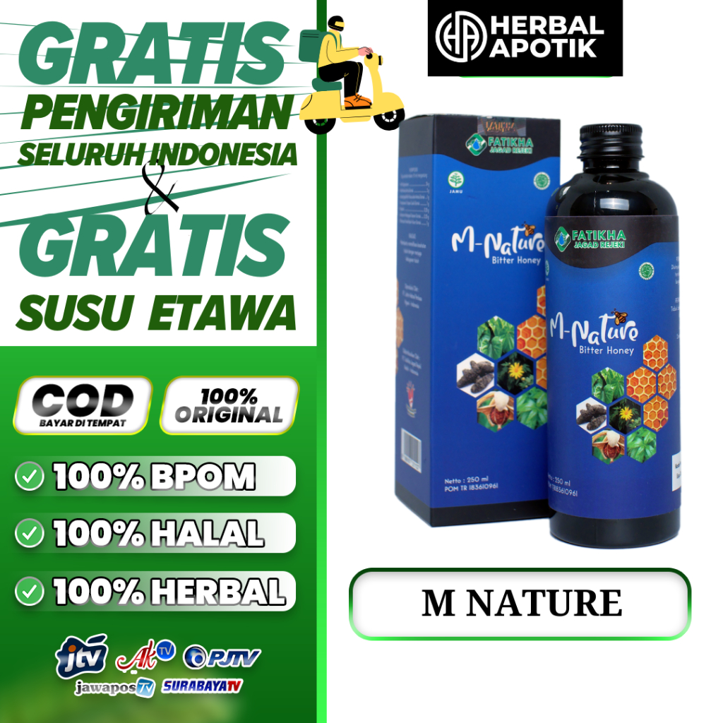 m nature | m nature 100% asli | madu hitam | madu herbal