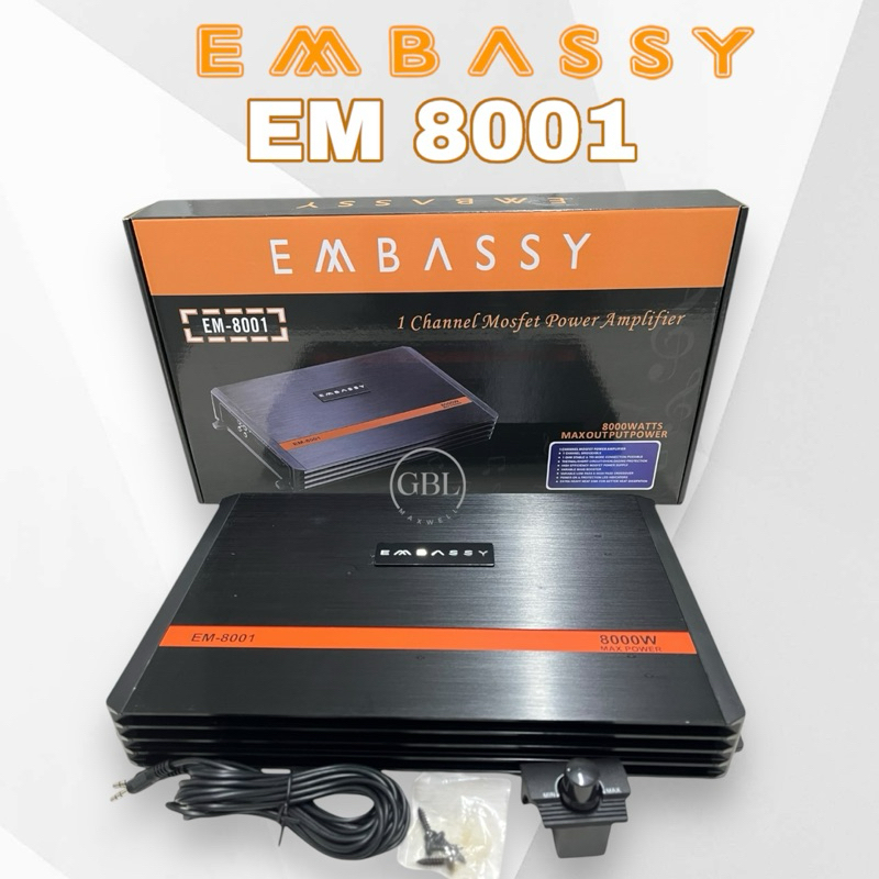 POWER MONOBLOK EMBASSY POWER AUDIO EM-8001 ORIGINAL POWER MONOBLOCK