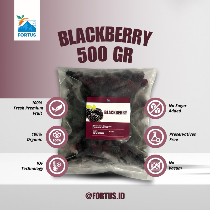 

Fortus IQF Blackberry Frozen Buah Beku Premium Organik