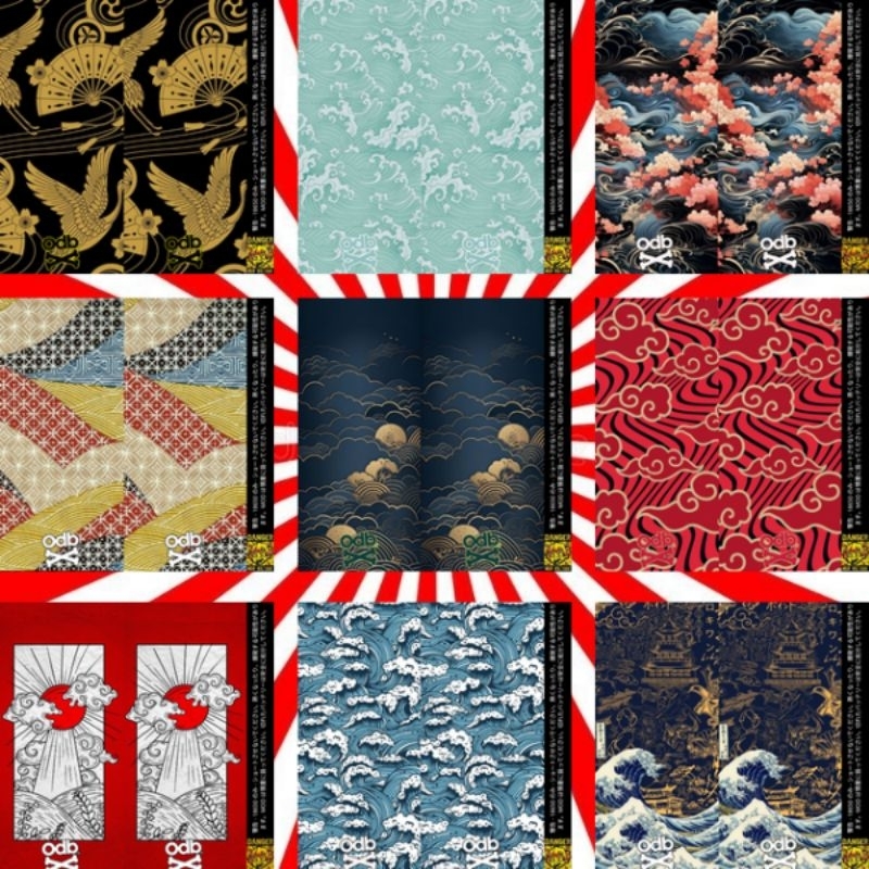 Jaka Custom - Skin Stiker Wrap Baterai 18650 Motif ODB X Kimono Full Desain Untuk Melindungxi Dan Me