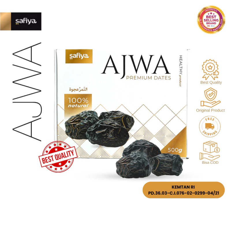 

Safiyah Kurma Ajwa 500 Gram kurmna Nabi Original