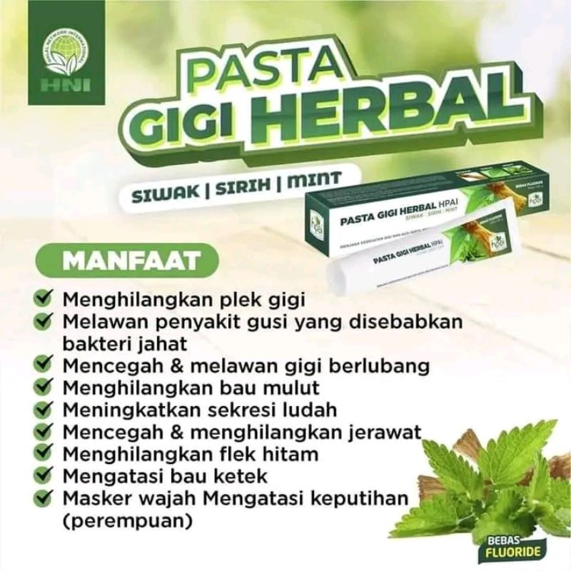 Pasta Gigi Siwak HNI HPAI Pasta Gigi Herbal HNI HPAI