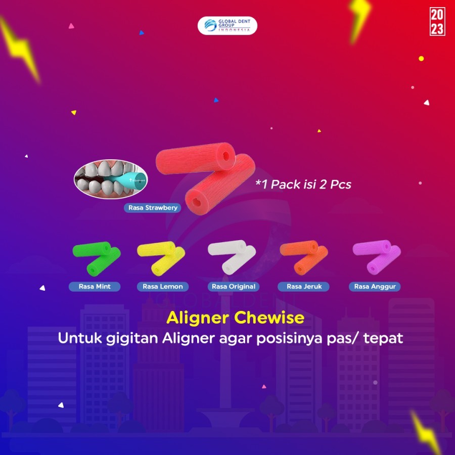 Dental Aligner Chewies AC01 (2Pcs) / Gigitan Aligner (Chewies aligner tray seater & Alat Penggigit G