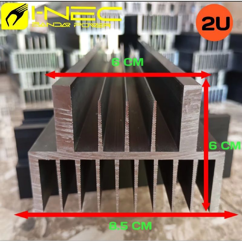 Pendingin/Heatsink 2U (20cm) Putih Super Tebal BANDAR POWER