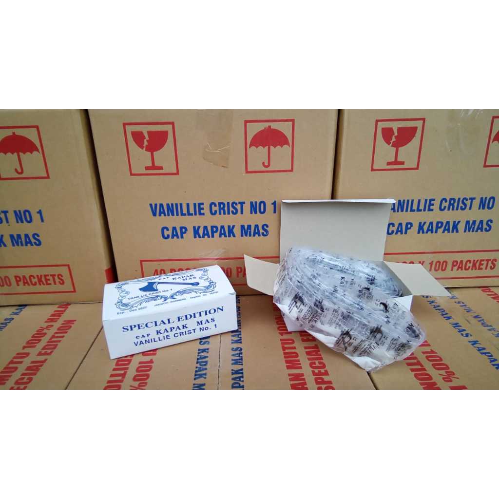 

Vanilie Crist No.1 cap Kapak Mas isi 40 dus x 100 saset