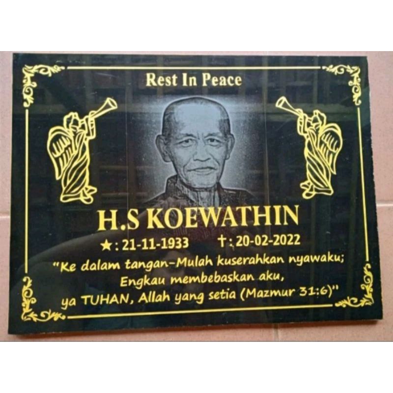 Batu Nisan Foto almarhum Nisan foto Batu nisan foto Granit 30x40