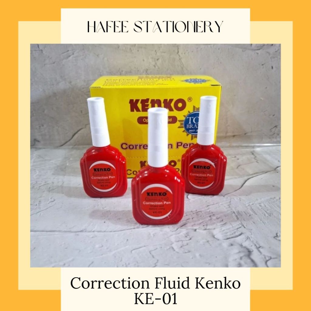 

Correction Fluid Tipe-X Cair Kenko KE-01 (dapat kirim instant bandung)