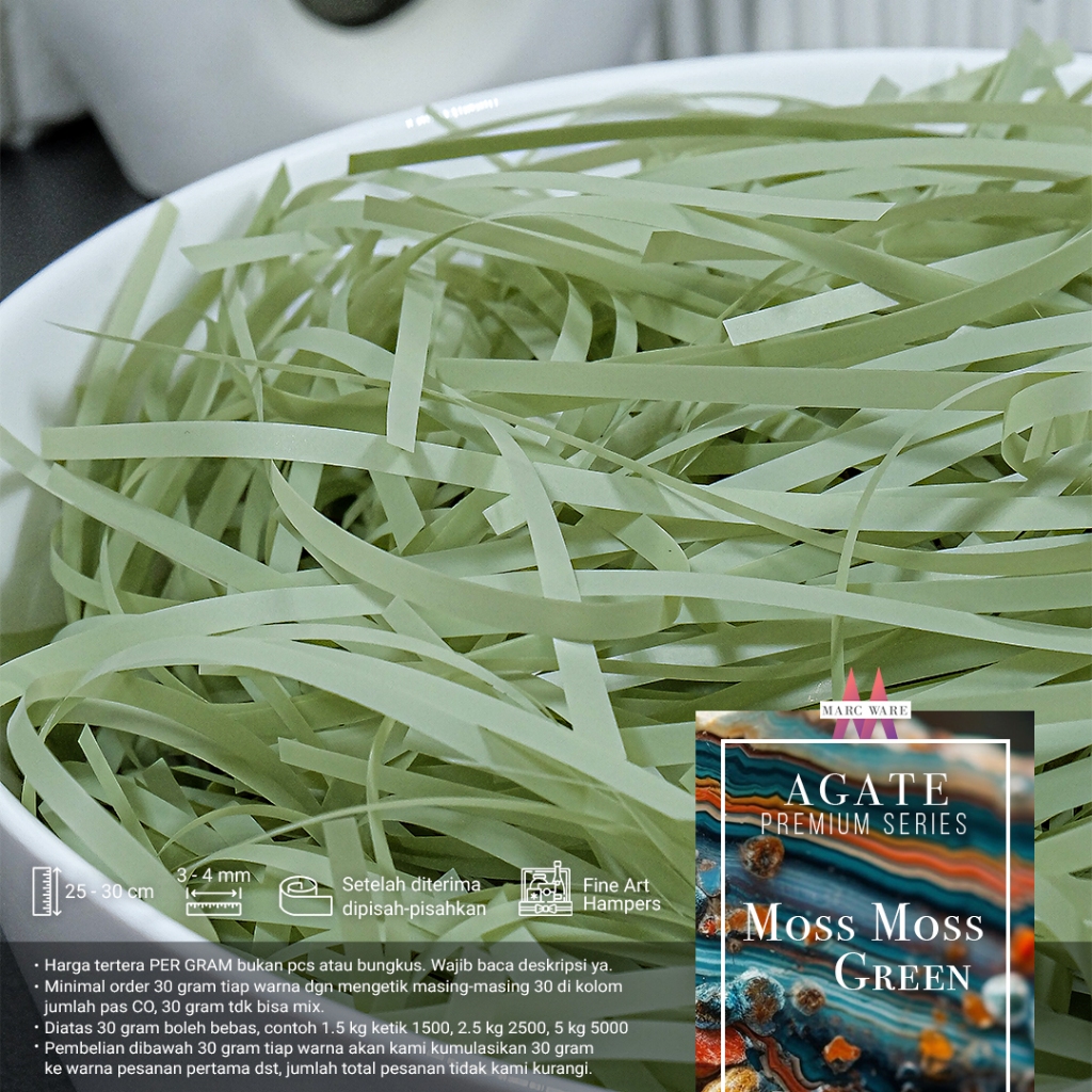 

KERTAS CACAH KERTAS SERUT PREMIUM MOSS MOSS GREEN 30 GRAM
