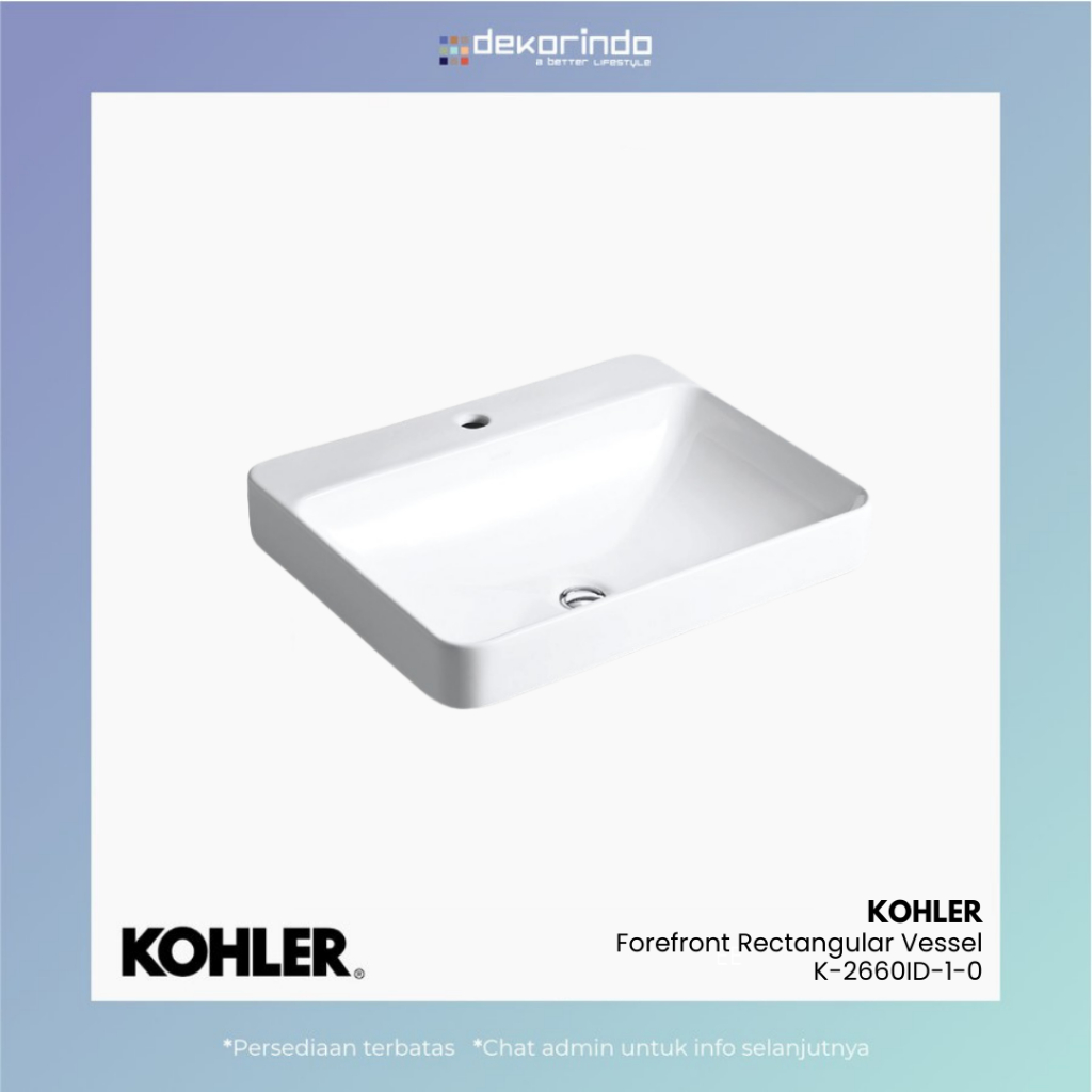 KOHLER - FOREFRONT RECTANGULAR VESSEL - K-2660ID-1-0