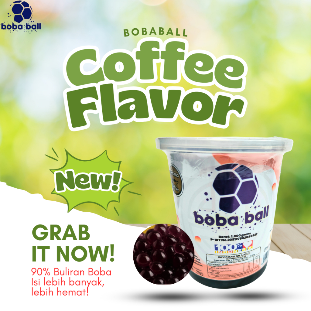 

{PROMO} Bobaball | Coffee Popping Boba 1 Kg - Sensasi Rasa di Setiap Gigitan