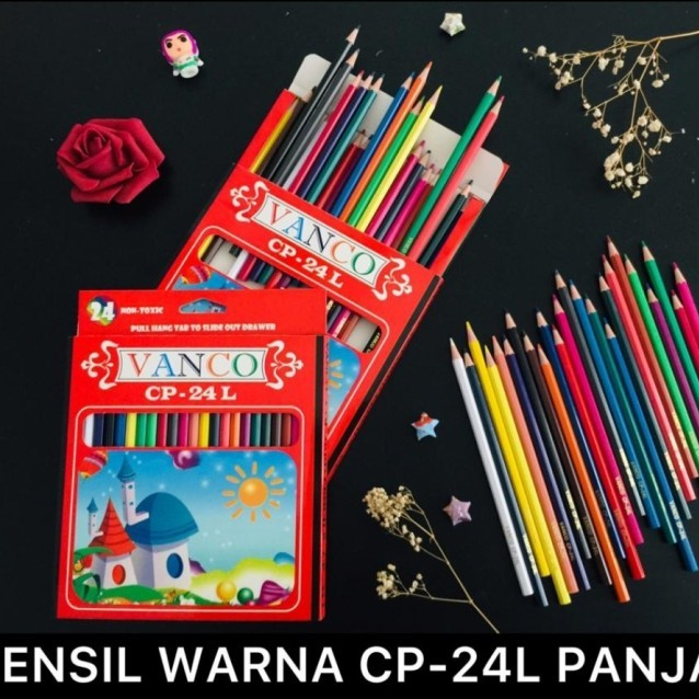 

PENSIL WARNA VANCO 24 WARNA PANJANG CP-24L