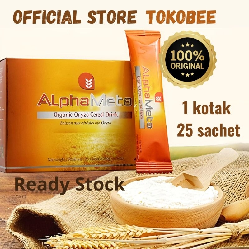 ALPHAMETA  ALPHA META ORIGINAL 1 BOX 25 SACHET Brown Rice Makanan Nutrisi Sel Tubuh