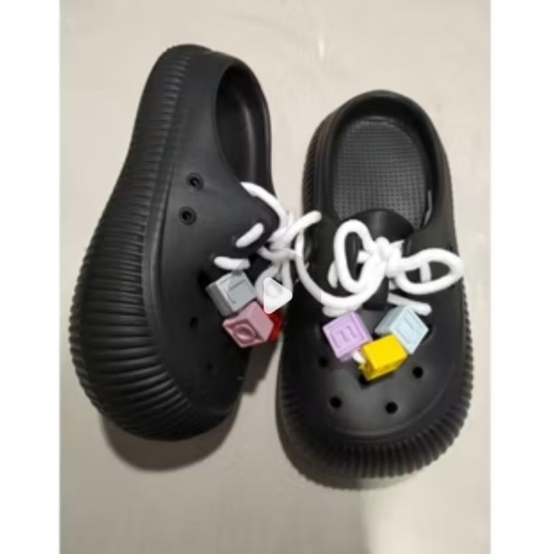 Sandal Sepatu Slip On Karet Anak Cewek Tali Putih Dadu Warna Warni Terbaru Kekinian Fashion Ceqiu EH