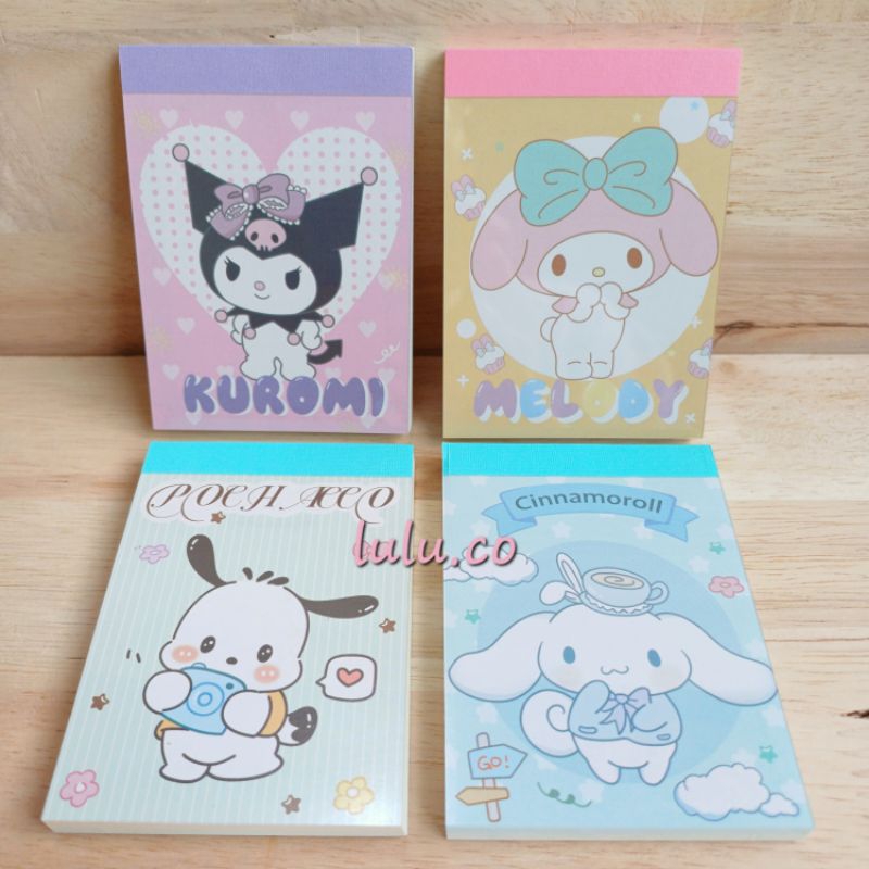 

Note memo kecil 1101 sanrio KUROMI MY MELODY CINNAMOROLL POCHACCO