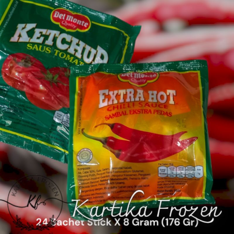 

DELMONTE Sauce Chili Extra Hot Stick & Tomat (24 Sachet x 8 Gr)