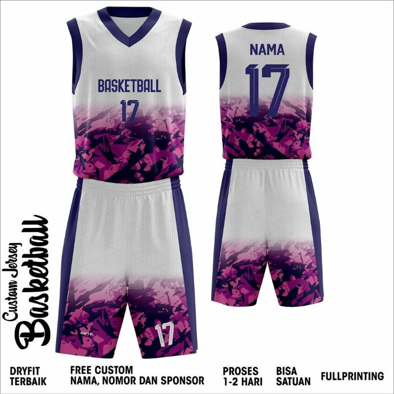 JERSEY BASKET CUSTOM FREE DESIGN FULL PRINTING