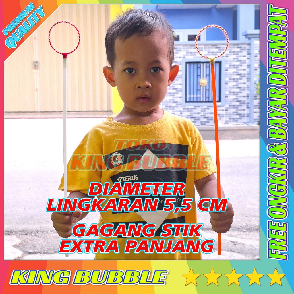Mainan Anak Alat Peniup Gelembung Sabun Murah Kualitas Premium / Stik Balon Sabun Diameter 5,5 CM