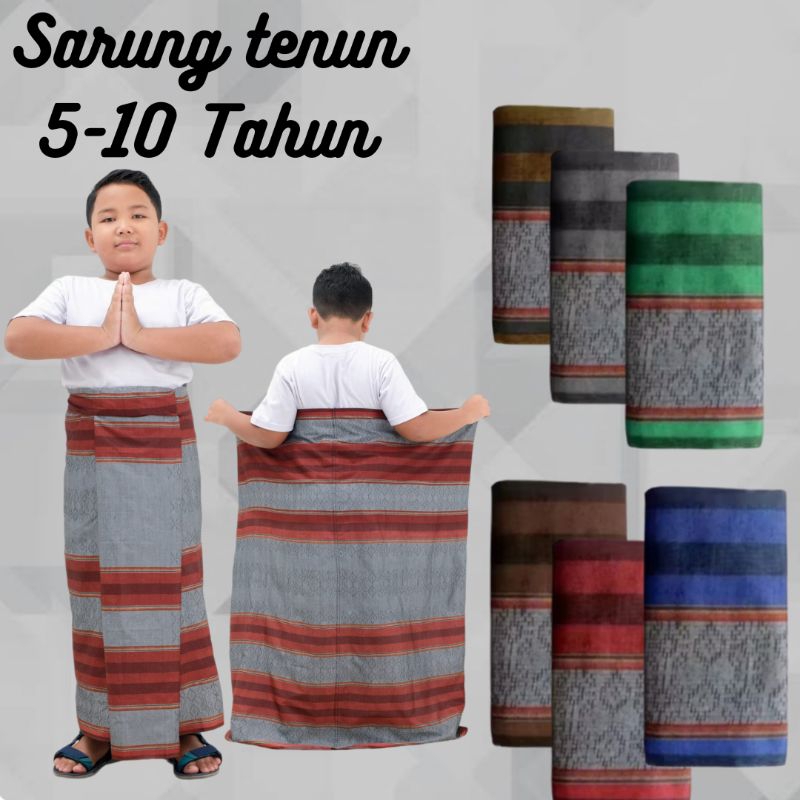Sarung Tenun Model Songket Anak Umur 5-10 Tahun