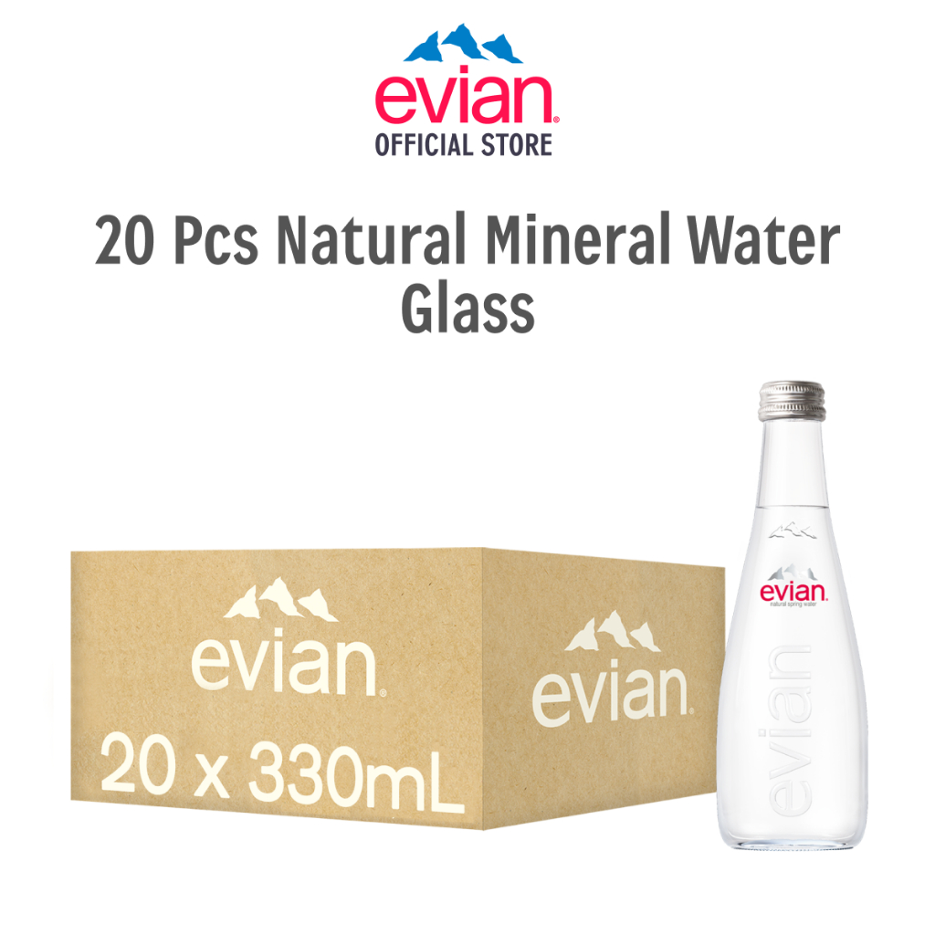 

Evian Natural Mineral Water Glass 330ml - Isi 20 Pcs