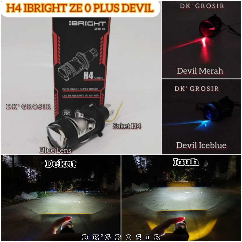 IBRIGHT ZE 0 - Lampu Utama  H4 LED